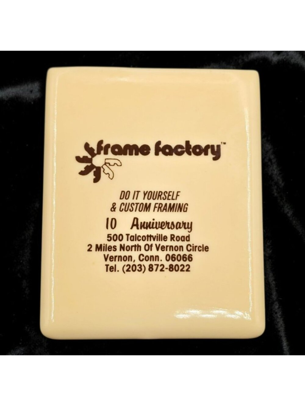 Frame Factory Vernon Connecticut Advertising Pocket Mirror Vintage